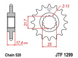 Звезда передняя JTF 1299.14